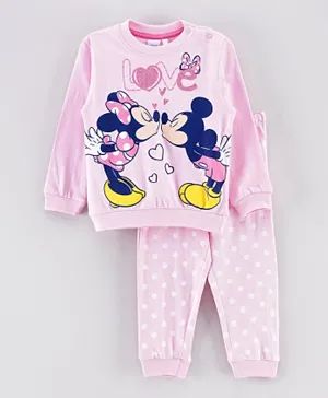 Disney Mickey Minnie Pajamas Set - Light Pink