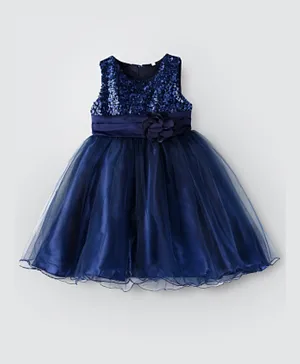 Lamar Baby Sequin Party Dress - Navy