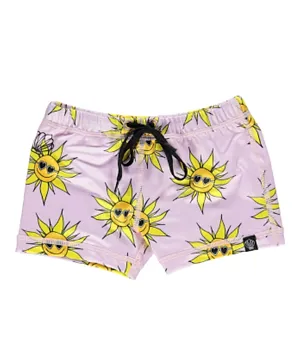 Beach & Bandits Sunny Flower Swimshort - Lilac