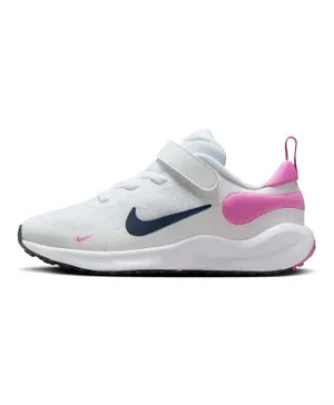 Nike Revolution 7 Running Shoes - White/Navy Blue/Pink
