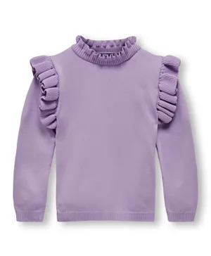 Only Kids Frill DEtail Pullover - Lavender