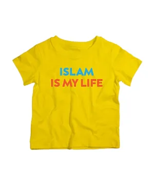 Twinkle Hands Islam Is My Life T-Shirt - Yellow