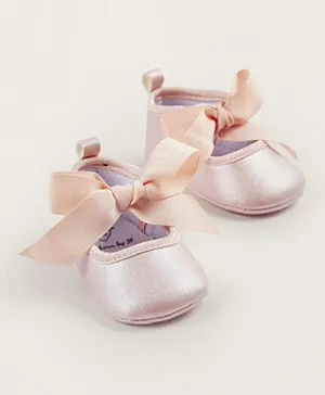 Zippy Bow Ballerina Flats - Pink