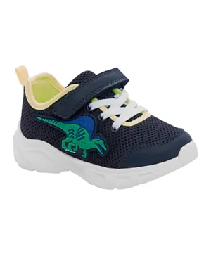 كارترز حذاء سنيكرز للأطفال برسوم الديناصور المضيئة - باللون البحري