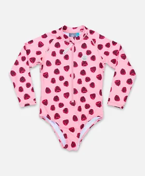 Badawii Wild Berries Printed Swimsuit - Deep Pink