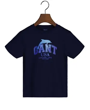 Gant Relaxed Gant USA Graphic T-Shirt - Blue