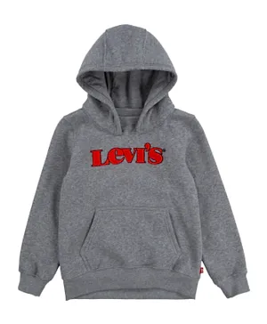 Levi's Open Neck Pullover Hoodie - Grey
