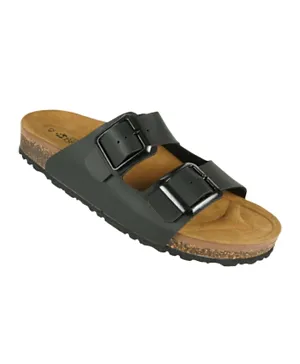 Biochic Double Strap Slip On  Sandals 012-379 39900Q - Deep Grey