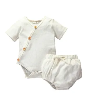 RENLY Bloom Onesie And Bloomers Set - White