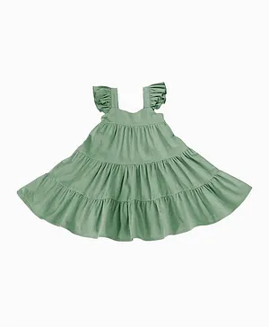 Vanya's Closet Ruffled Samantha Dress - Olive Green