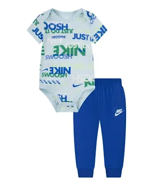 Nike - Sportswear Playful Exploration Onesie & Joggers Set - Blue
