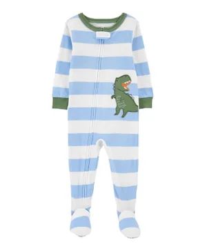 Carter's  Toddler Boy 1-Piece Dino Print Footie Sleepsuit - Blue