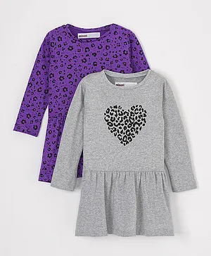 Minoti 2 Pack Basic Leopard Print Dress - Multicolor