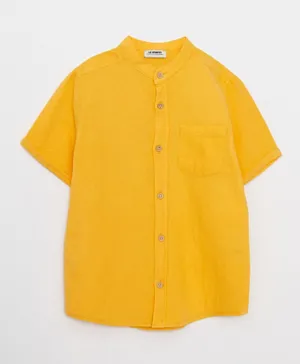 إل سي وايكيكي قميص برقبة ماندرين - أصفر