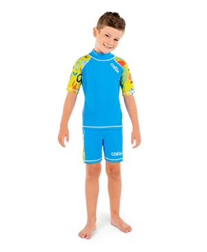 Coega Sunwear 2 Piece Swim Suit - Blue Sky Scribbles