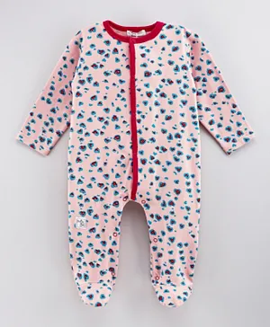 Babybol Full Sleeves Sleepsuit - Raspberry