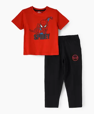 UrbanHaul X Marvel Spiderman Pyjama Set - Red & Black