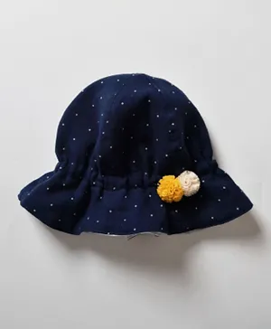 The Girl Cap Polka Dots Hat - Blue