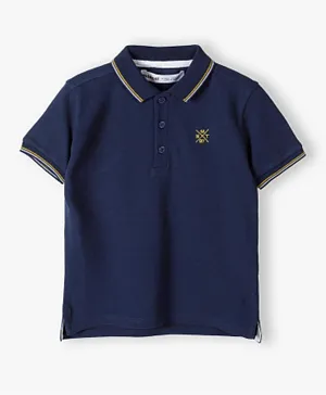 Minoti Pique Short Sleeve Polo T-Shirt - Dark Blue