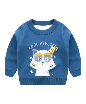 Kookie Kids Full Sleeves Sweaters - Sky Blue