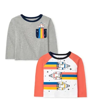 The Children's Place 2 Pack Rocket Printed T-Shirt - Multicolor