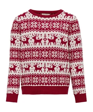 Only Kids Xmas Comfy Pullover - Red
