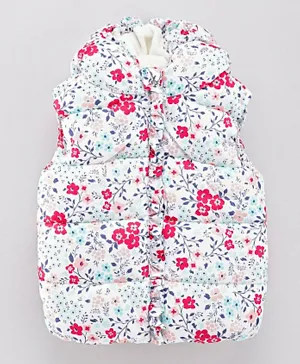 Minoti Sleeveless Floral Printed Jacket - Multicolour