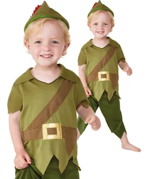 Smiffys Toddler Robin Hood Costume - Green