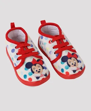 Minnie Mouse Lace Up Shoes - White