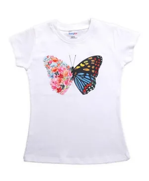 Babyqlo Butterfly Short Sleeves T-Shirt - White