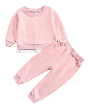Kids Tales Sweatshirt & Sweatpants Set - Pink
