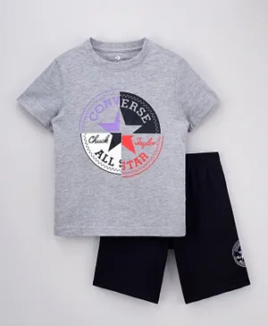 Converse Graphic Tee with Shorts Set - Grey