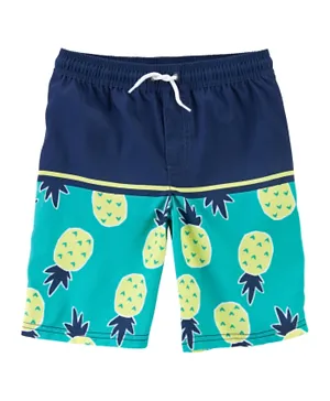 Carter's Pineapple Swim Trunks - Blue