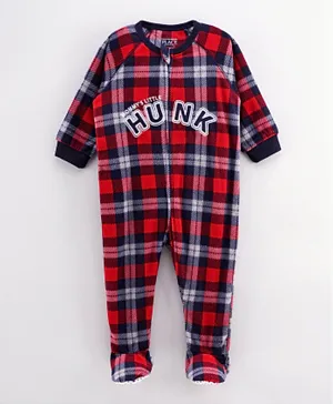 The Children's Place Checked Sleepsuit - Red