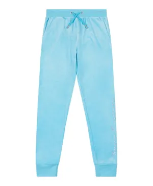 Juicy Couture Embellished Velour Slim Joggers - Blue