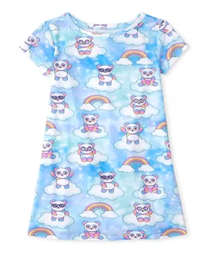 The Children's Place All Over Printed Panda Nighty - Blue