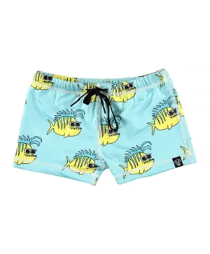 Beach & Bandits Funky Fish Swim Shorts - Blue