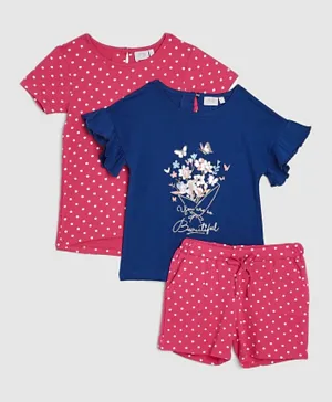 R&B Kids T-Shirt with Shorts Set - Multicolor