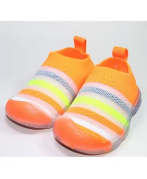 Babyqlo Striped Premium Pool Shoes - Orange