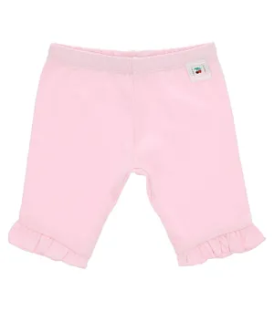 Original Marines Cropped Leggings with Ruffle applied at the bottom - Pink