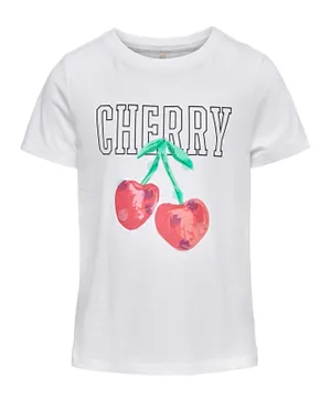Only Kids Fruit Tee - Bright White