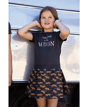 DJ Dutchjeans Take Me To The Moon Tiger Dress - Grey