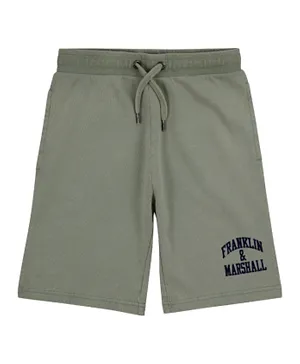 Franklin & Marshall Vintage Arch logo Sweat Shorts - Green