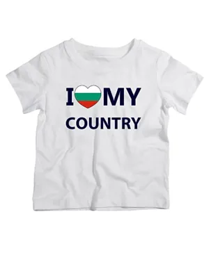 Twinkle Hands I Love My Country Bulgaria T-Shirt - White