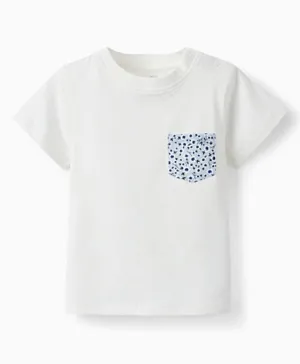 Zippy Cotton Floral Print T-Shirt - White