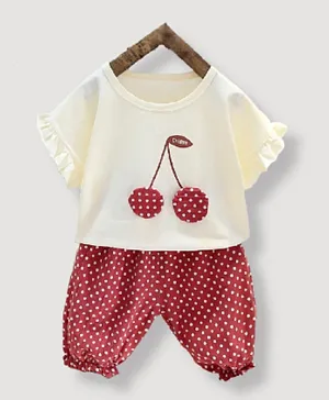 Lamar Baby Berry Top & Shorts Set - Red