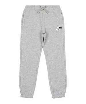 Jack Wills Cotton Embroidered Collegiate Joggers - Grey