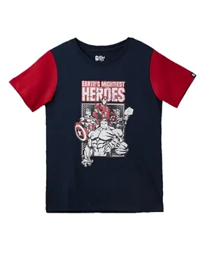 The Souled Store Official Avengers: Heroes T-Shirt - Multicolor