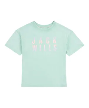 Jack Wills Oversized Acid Wash T-Shirt - Blue