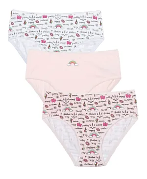 Minoti 3 Pack Rainbow All Over Printed Knickers - Multicolor